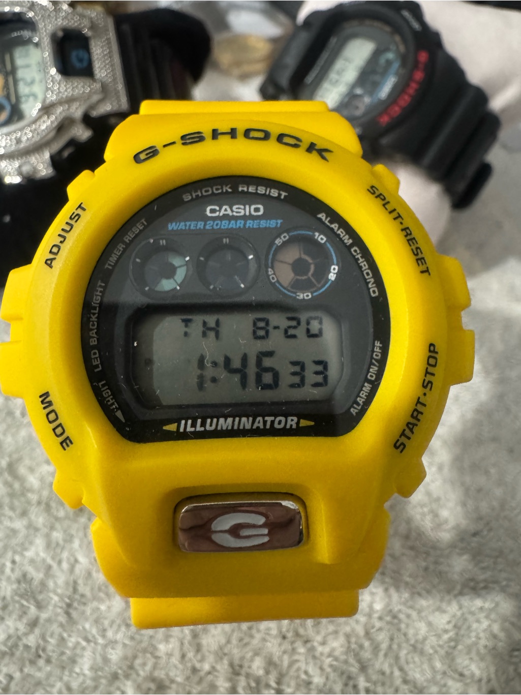 Casio GShock Yellow Digital Illuminator Watch